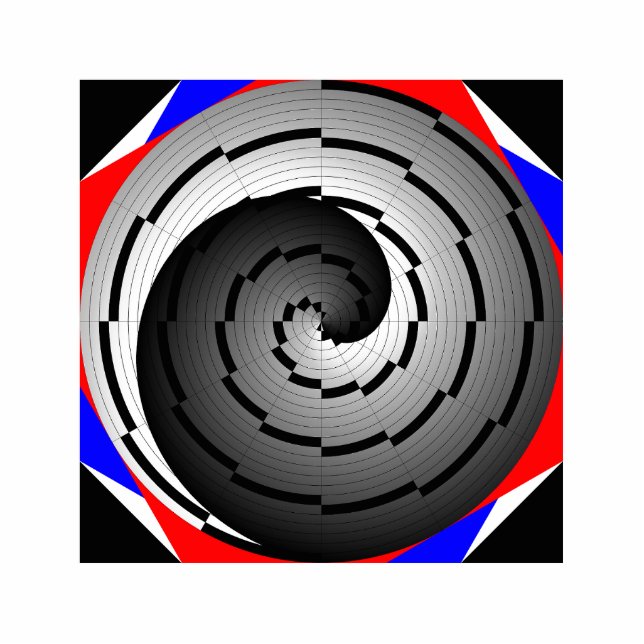 Double Yin Yang Spiral by Kenneth Yoncich Statuette (Front)