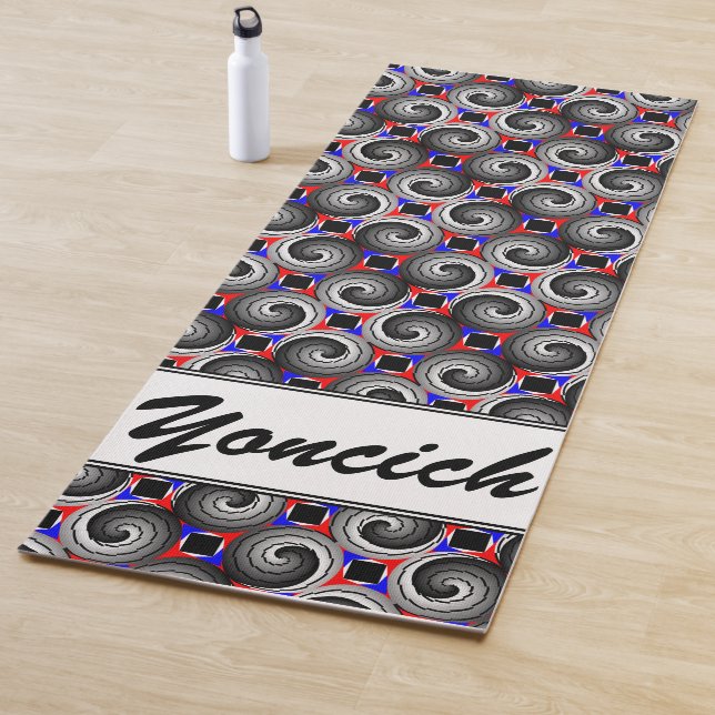 Double Yin Yang Spiral by Kenneth Yoncich Yoga Mat (In Situ)