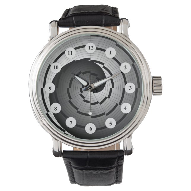 Double Yin Yang Spiral (Classic)by Kenneth Yoncich Watch (Front)