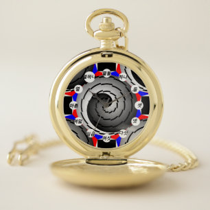 Double Yin Yang Spiral(Korean Face)by KYoncich Pocket Watch
