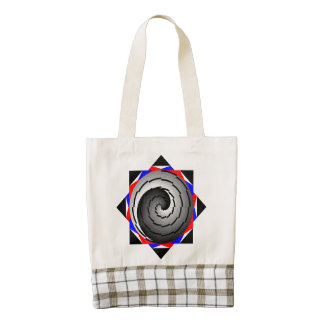 Double Yin Yang Spiral Zazzle HEART Tote Bag