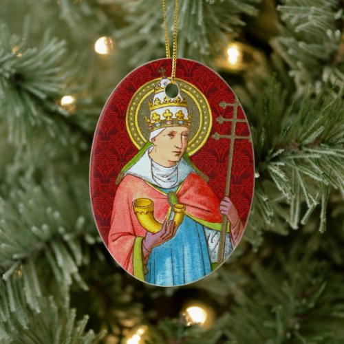 Doubled Image of Pope St Cornelius SAU 042 Ceramic Ornament