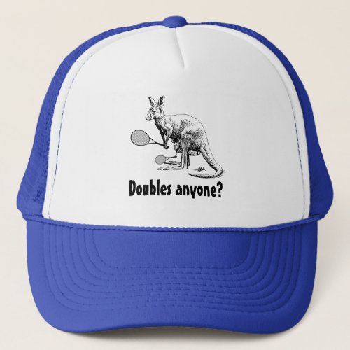 Doubles Anyone Kangaroo Tennis Trucker Hat