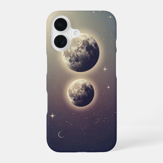 Doubles Lunes Vintage iPhone Case (Back)