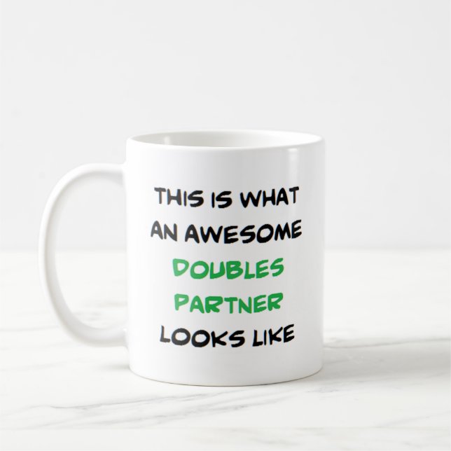 doubles partner, awesome coffee mug (Left)