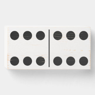 Doubles Six White Domino Wood Box Wall Art