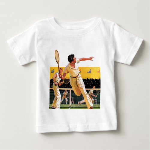 Doubles Tennis Match Baby T_Shirt