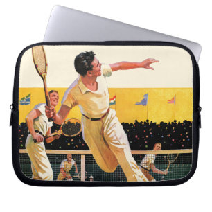 Doubles Tennis Match Laptop Sleeve