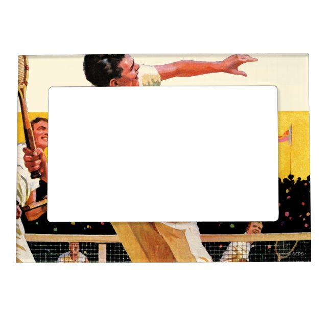 Doubles Tennis Match Magnetic Frame (Front)