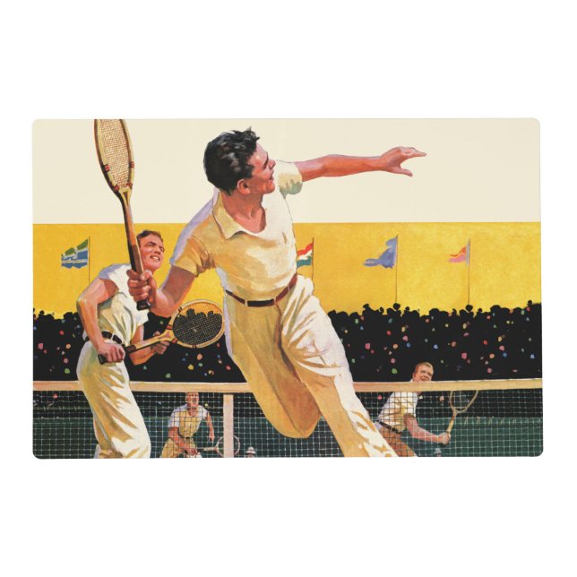 Doubles Tennis Match Placemat (Front)