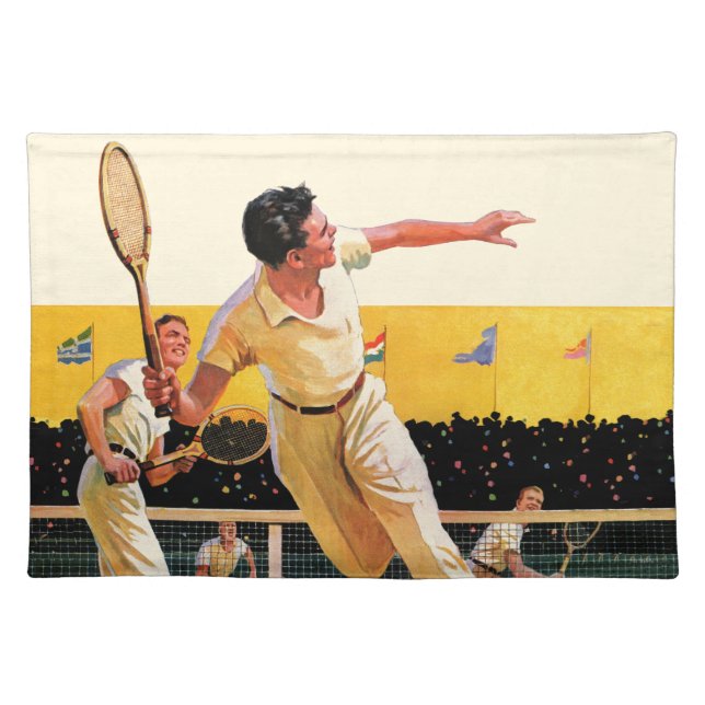 Doubles Tennis Match Placemat (Front)