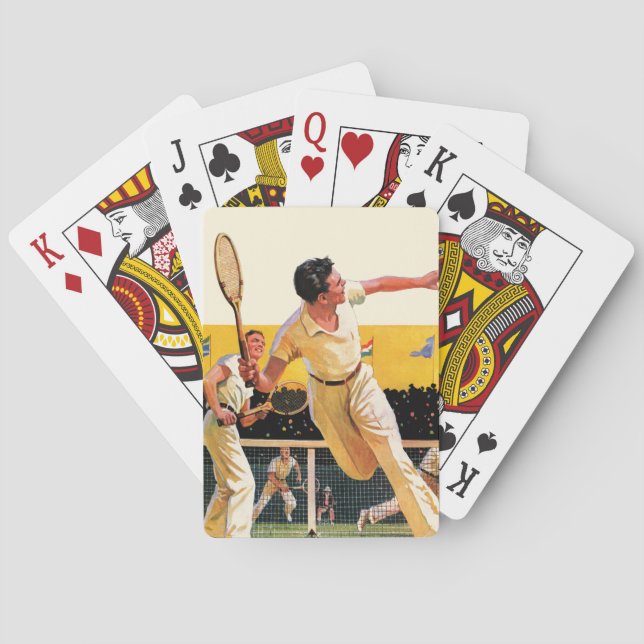 Doubles Tennis Match Poker Cards (Back)