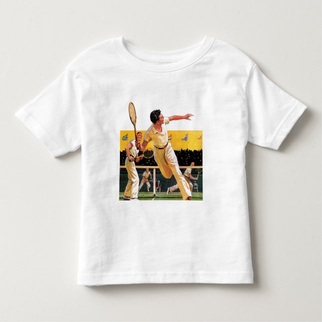 Doubles Tennis Match Toddler T-shirt (Front)