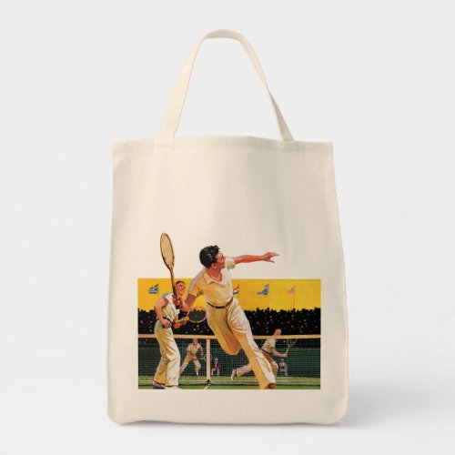 Doubles Tennis Match Tote Bag