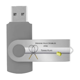 Doubles Tennis Personal Photos / Files Flash Drive