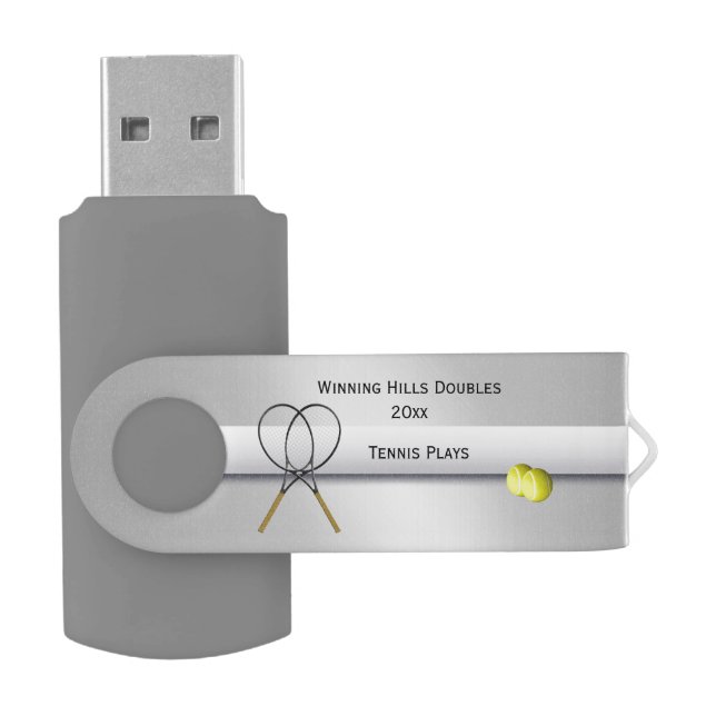 Doubles Tennis Personal Photos / Files  Flash Drive (Opened)
