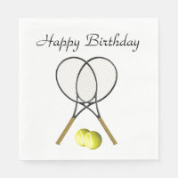 Doubles Tennis Sport Birthday Napkins