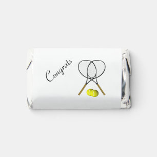 Doubles Tennis Sport Theme 2 Lines Text on Back Hershey's Miniatures