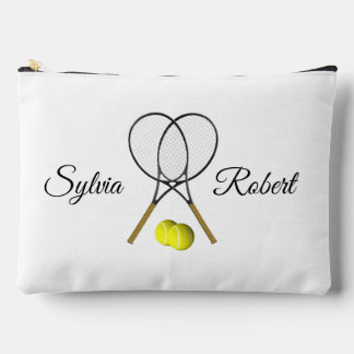 Doubles Tennis Sport Theme Accessory Pouch