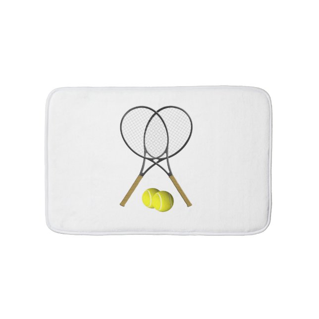 Doubles Tennis Sport Theme Bathroom Mat (Front)