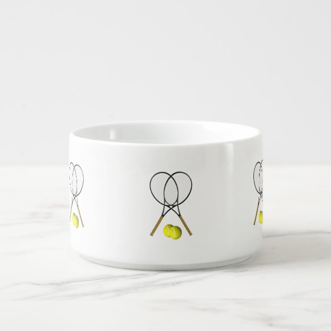 Doubles Tennis Sport Theme Bowl (Center)