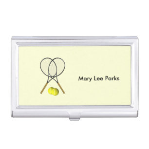 Doubles Tennis Sport Theme Business Card Case