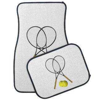 Doubles Tennis Sport Theme Car Floor Mat