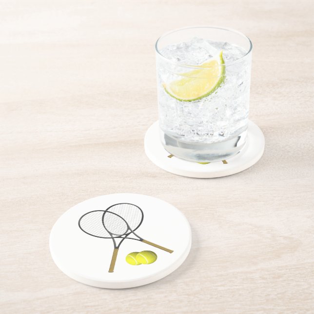 Doubles Tennis Sport Theme Coaster (Side)
