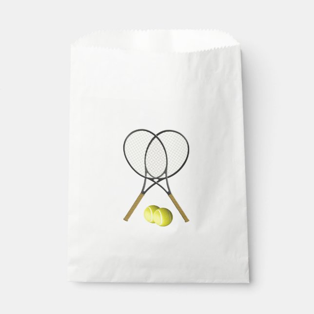 Doubles Tennis Sport Theme Favor Bag (Front)