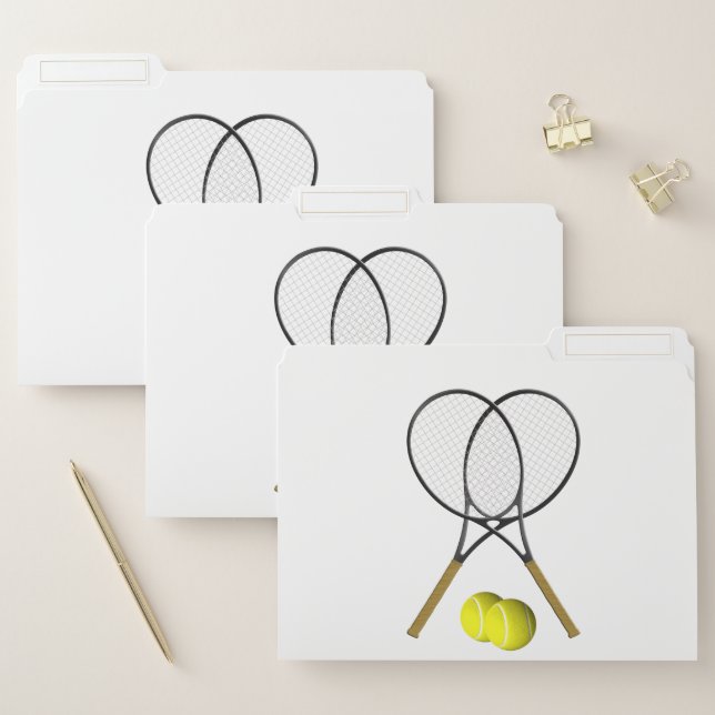 Doubles Tennis Sport Theme File Folder (Set)