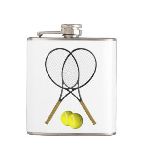 Doubles Tennis Sport Theme Flask