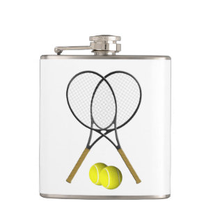 Doubles Tennis Sport Theme Flask