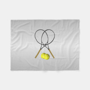 Doubles Tennis Sport Theme Fleece Blanket