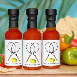 Doubles Tennis Sport Theme Hot Sauces