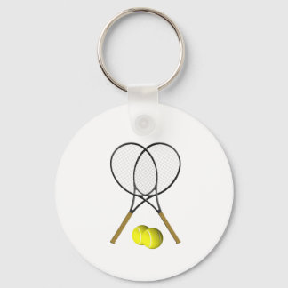 Doubles Tennis Sport Theme Keychain