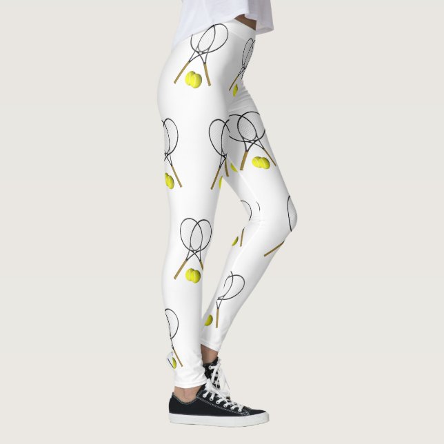 Doubles Tennis Sport Theme Leggings (Right)