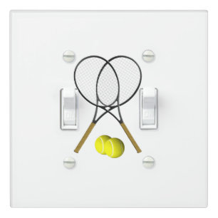Doubles Tennis Sport Theme Light Switch Cover