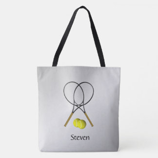 Doubles Tennis Sport Theme Personal   Tote Bag