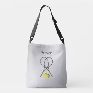 Doubles Tennis Sport Theme Personalized Crossbody Bag