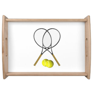 Doubles Tennis Sport Theme Serving Tray