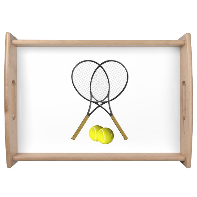 Doubles Tennis Sport Theme Serving Tray (Front)