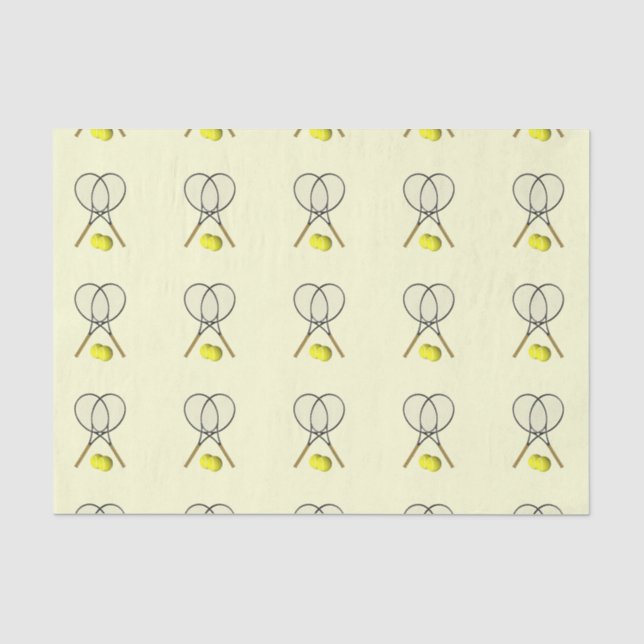 Doubles Tennis Sport Theme Tissue Paper (Front)