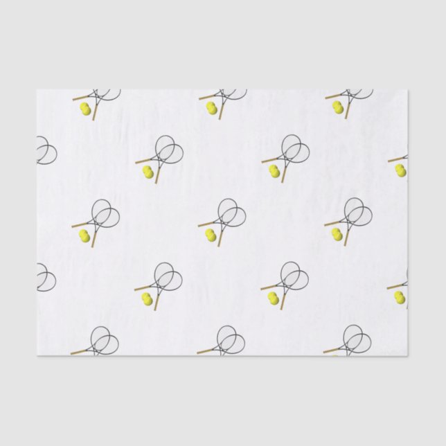 Doubles Tennis Sport Theme Tissue Paper (Front)