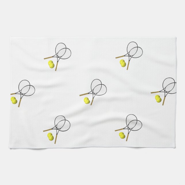 Doubles Tennis Sport Theme Towel (Horizontal)