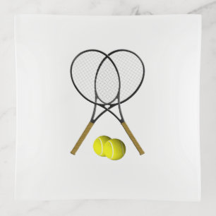 Doubles Tennis Sport Theme Trinket Tray