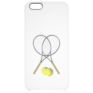 Doubles Tennis Sport Theme Clear iPhone 6 Plus Case