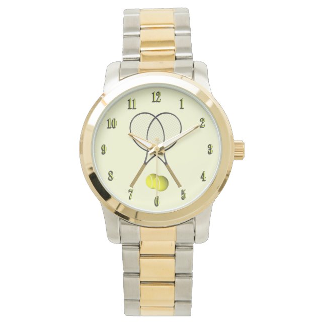 Doubles Tennis Sport Theme Watch (Front)