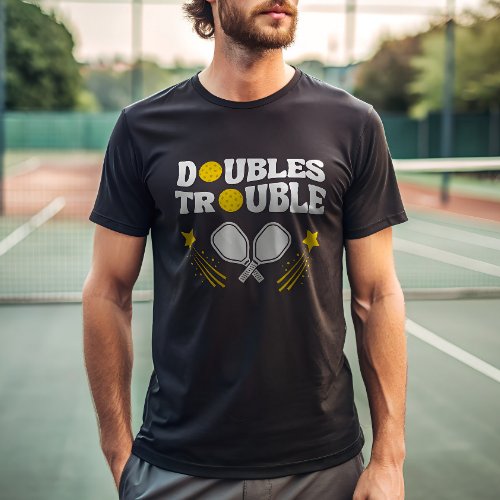 Doubles Trouble Pickleball Partner Tournament T_Shirt