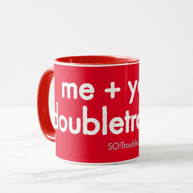 doubletrouble! mug (Front Left)