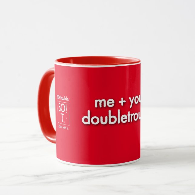 doubletrouble! mug (Front Left)